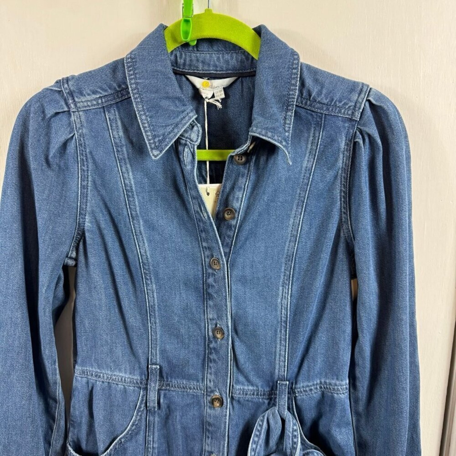 Boden Mid Vintage Puff Sleeve Denim Mini Dress. — image 5 of 8